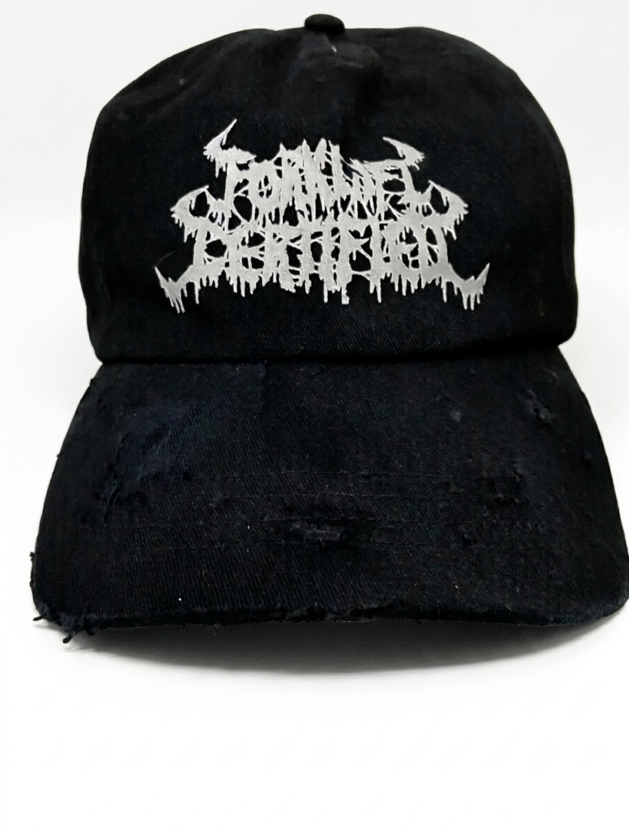 certified 01 (black metal logo) Cap